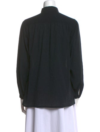 Bogner Wool Long Sleeve Button-Up Top