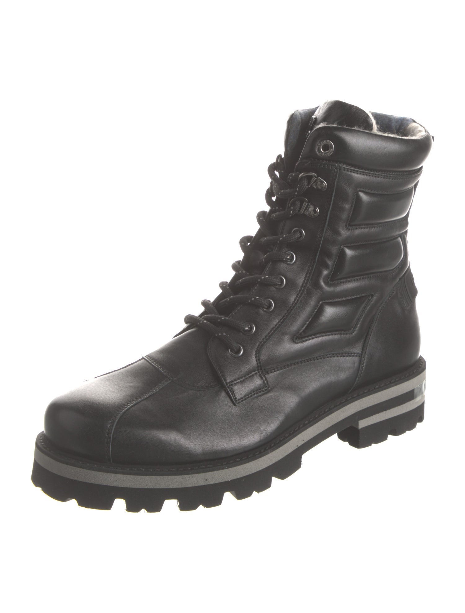 Bogner Leather Embroidered Accent Hiking Boots