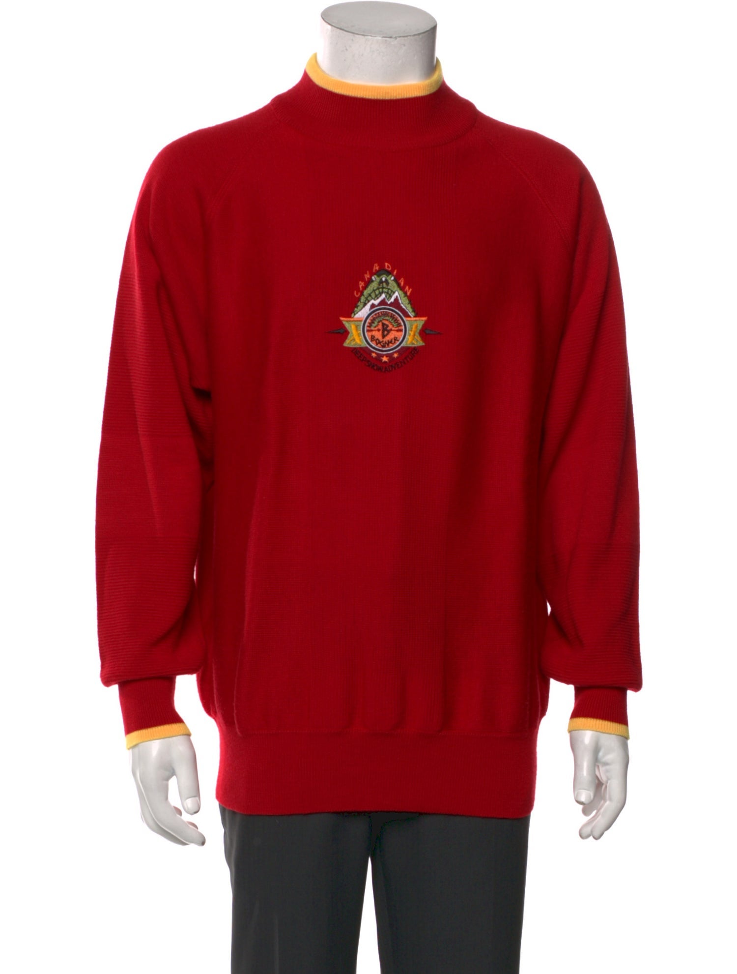 Bogner Graphic Print Mock Neck Pullover