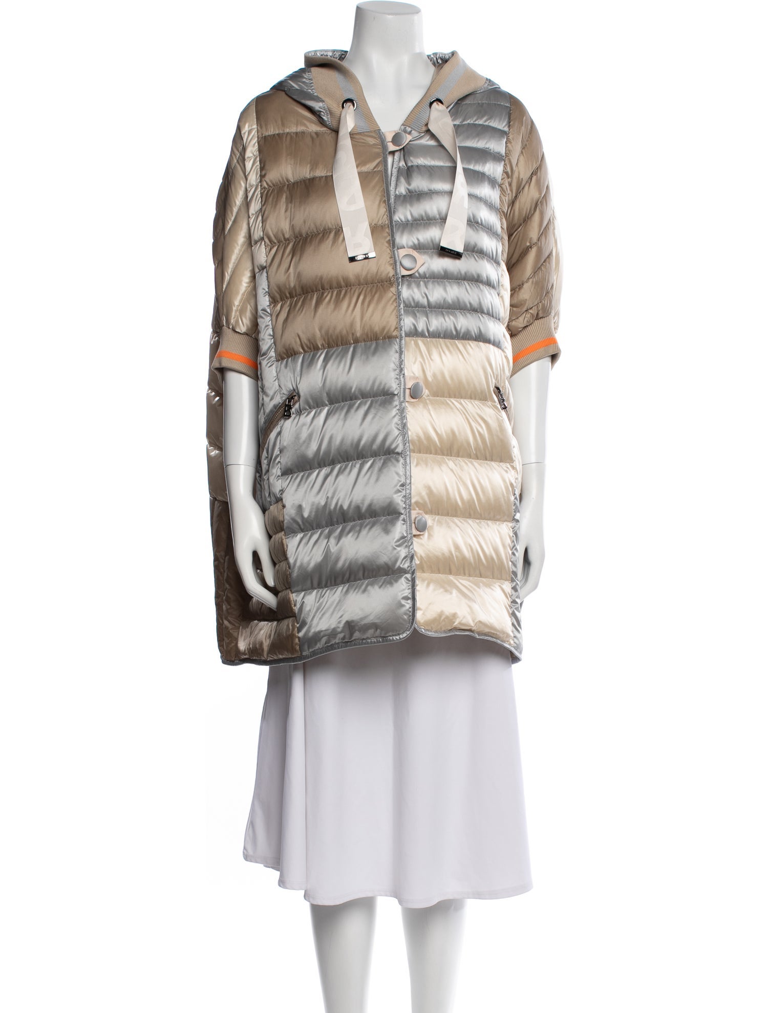 Bogner Colorblock Pattern Down Coat