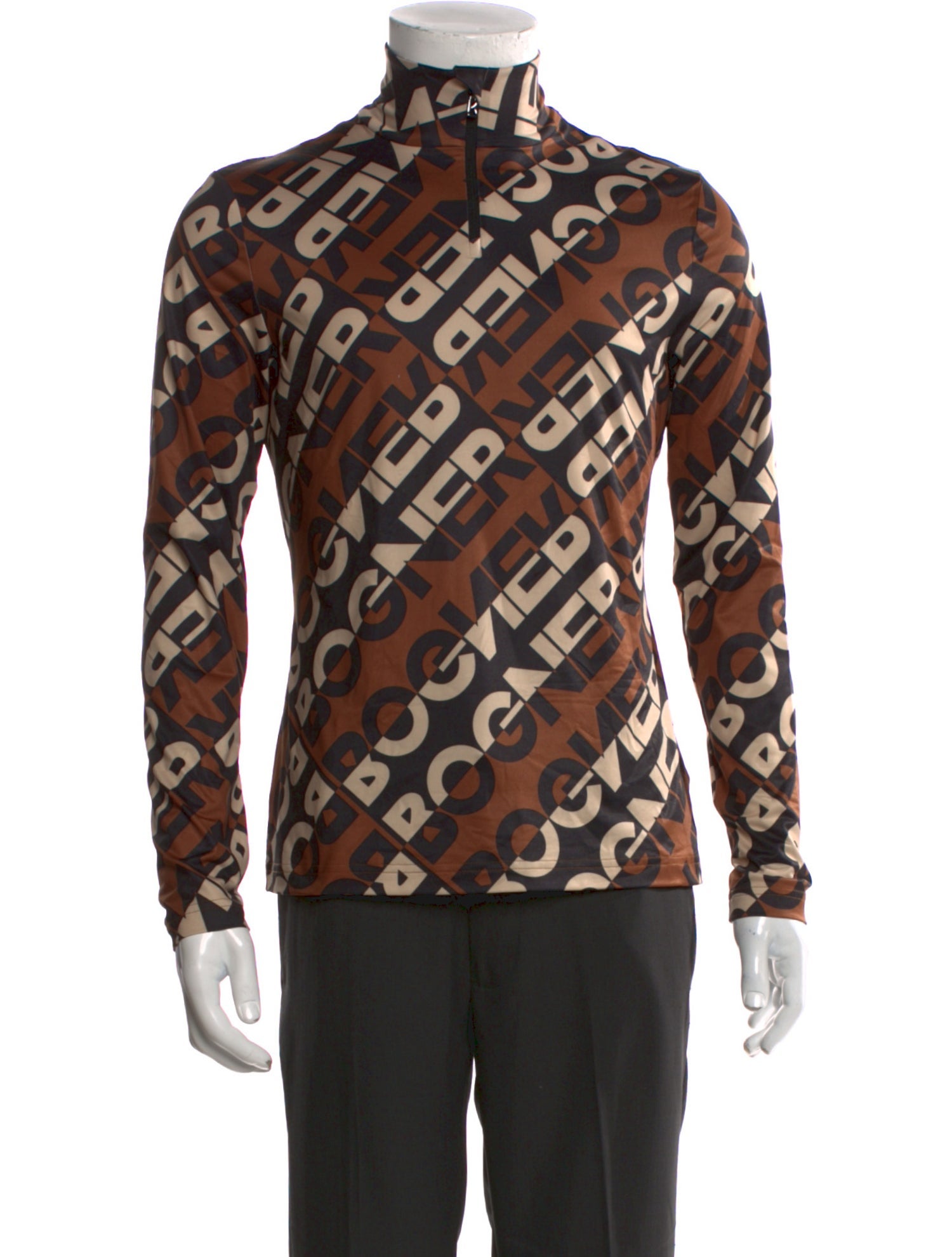 Bogner Printed Turtleneck Henley