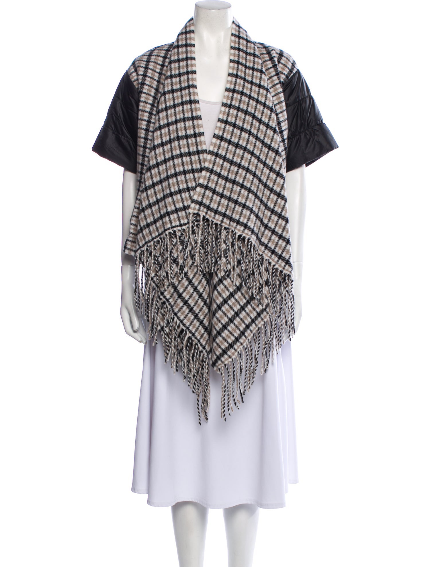 Bogner Wool Plaid Print Jacket