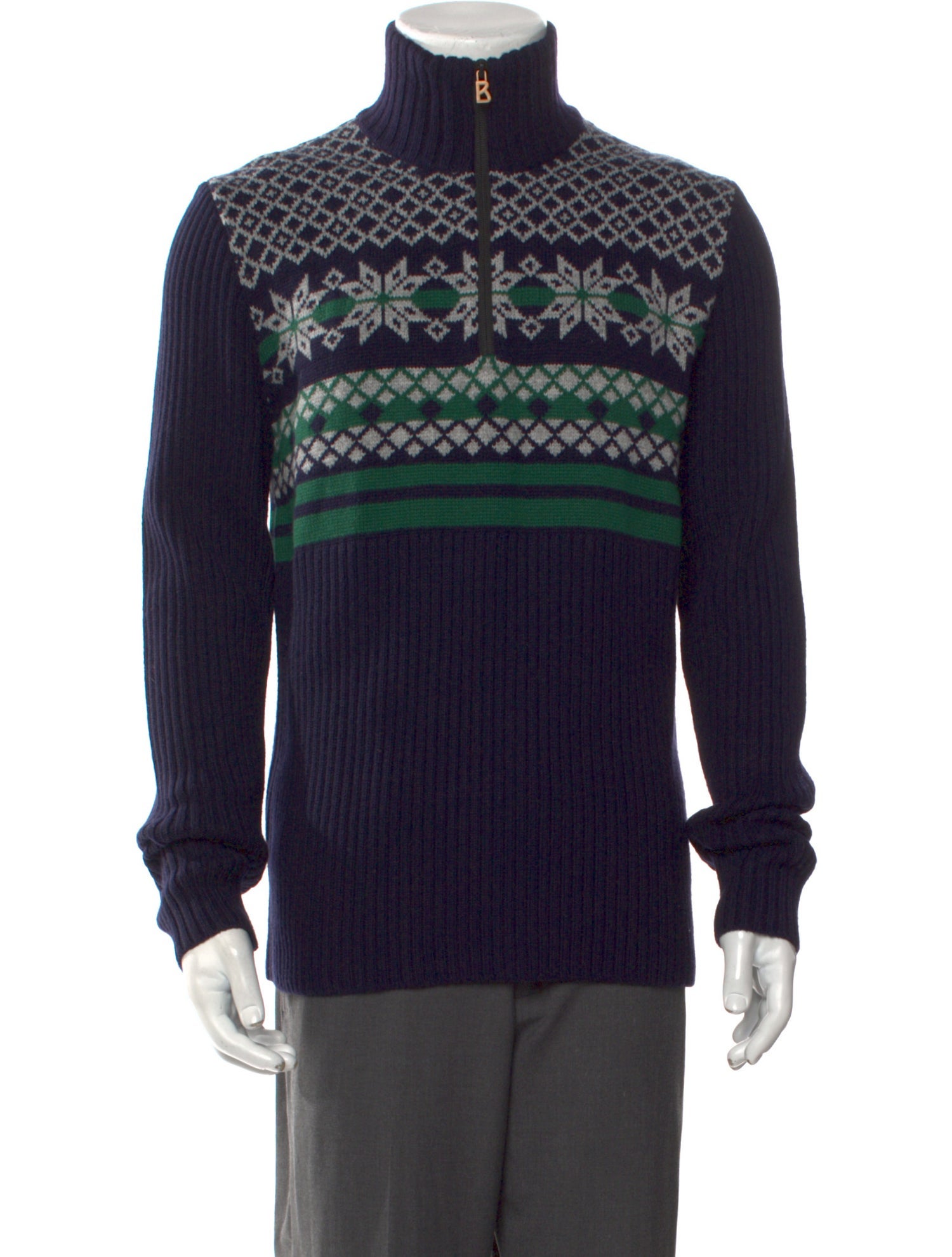 Bogner Graphic Print Turtleneck Pullover