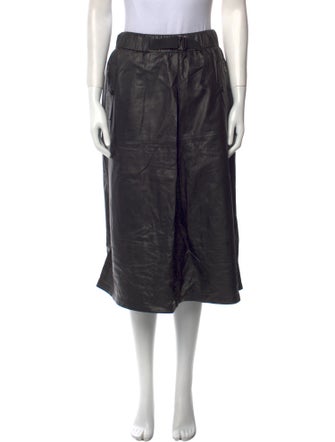 Bogner Leather Midi Length Skirt w/ Tags