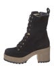 Bogner Suede Colorblock Pattern Combat Boots