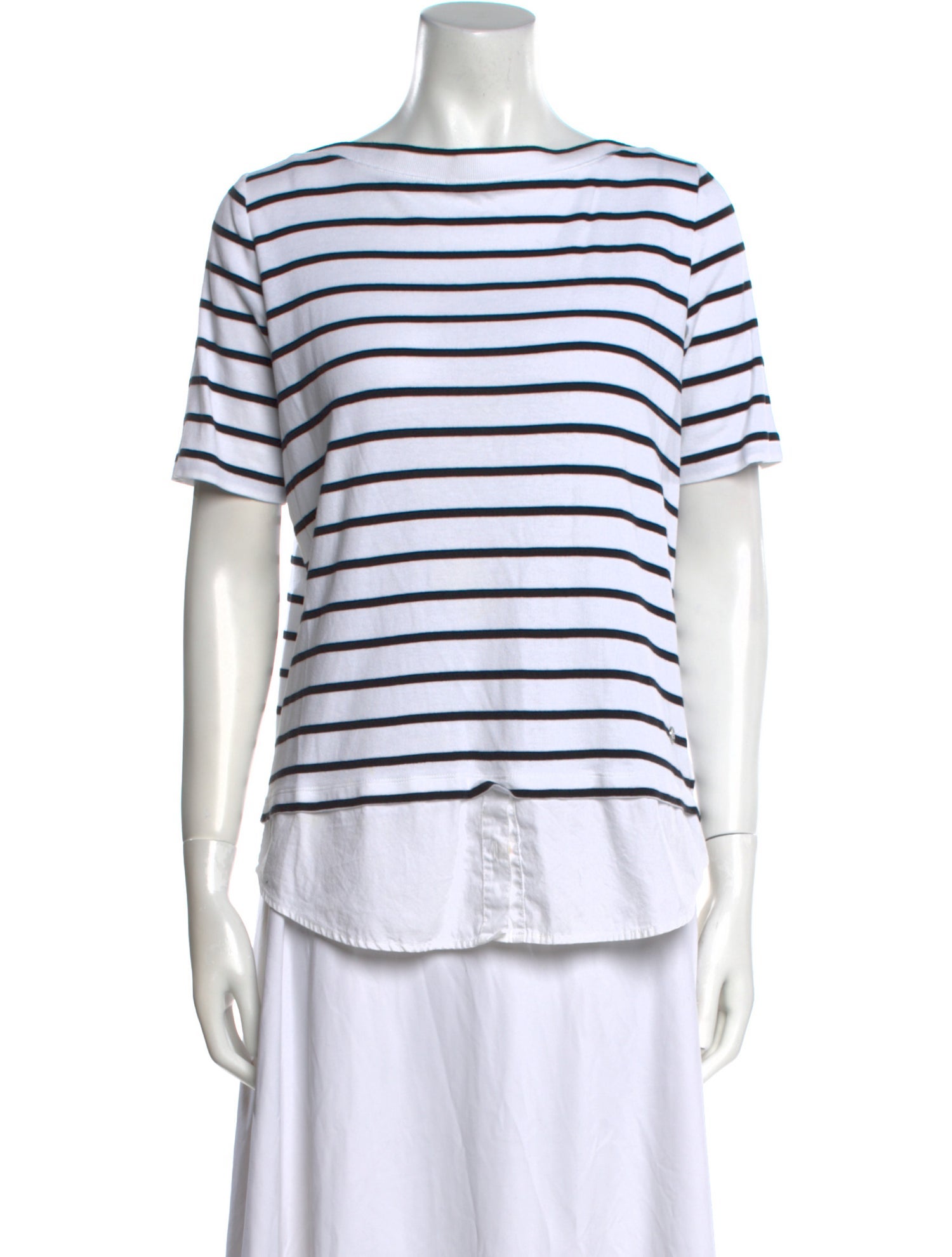 Bogner Striped Bateau Neckline T-Shirt