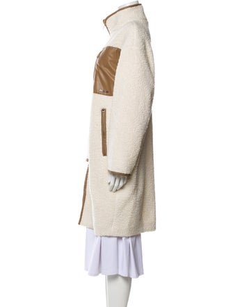 Bogner Wool Faux Fur Coat