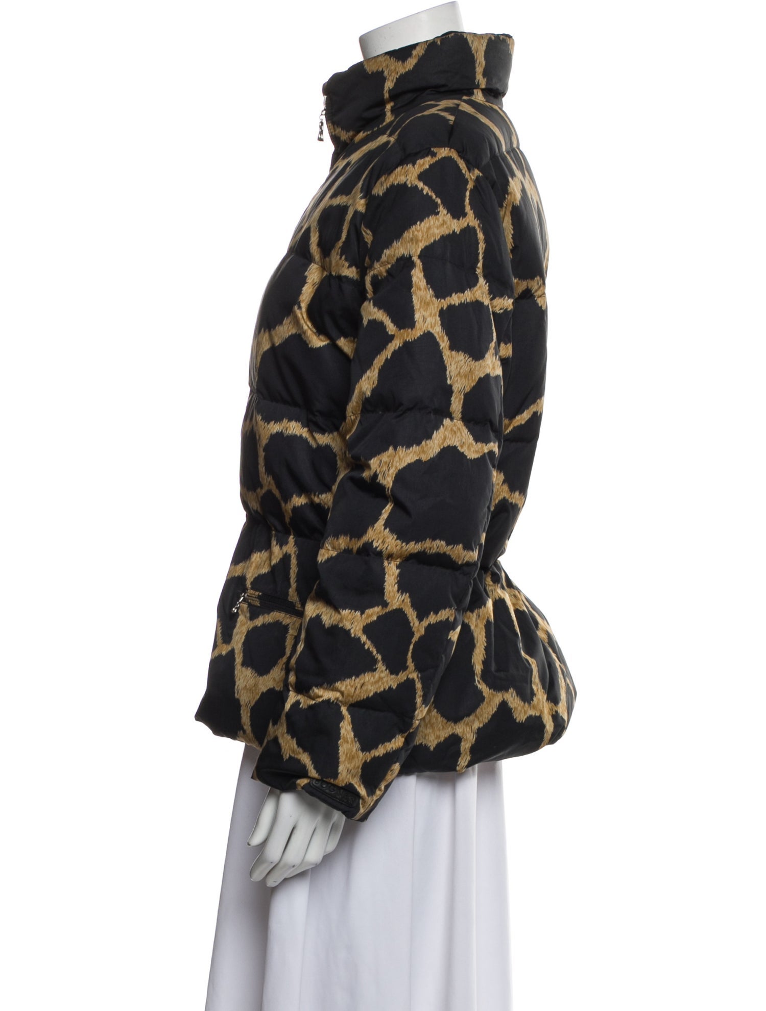 Bogner Nylon Animal Print Down Coat