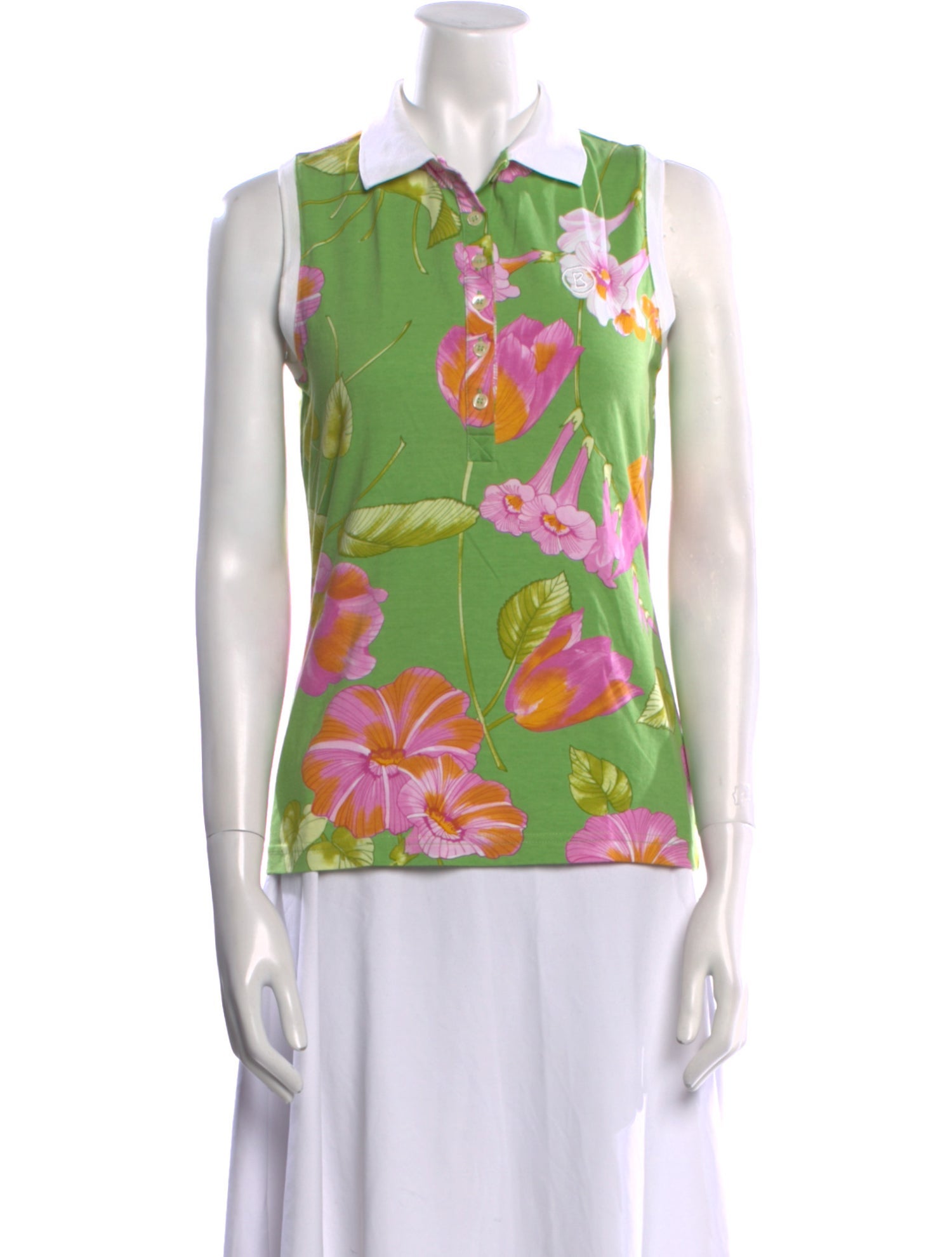 Bogner Floral Print V-Neck Blouse