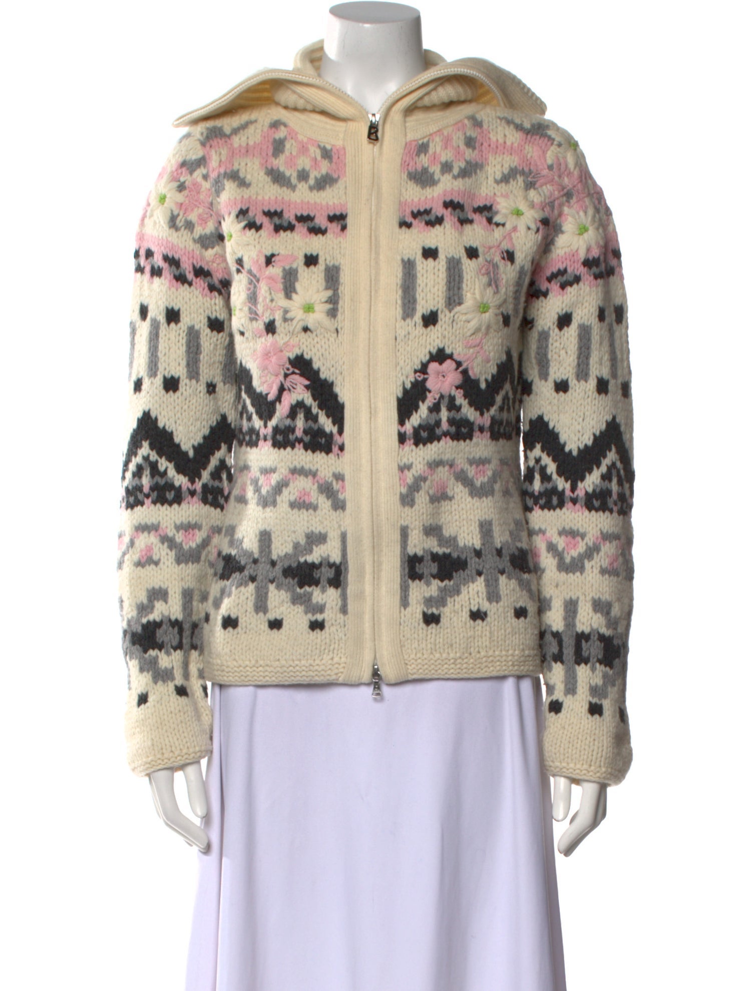 Bogner Virgin Wool Printed Sweater