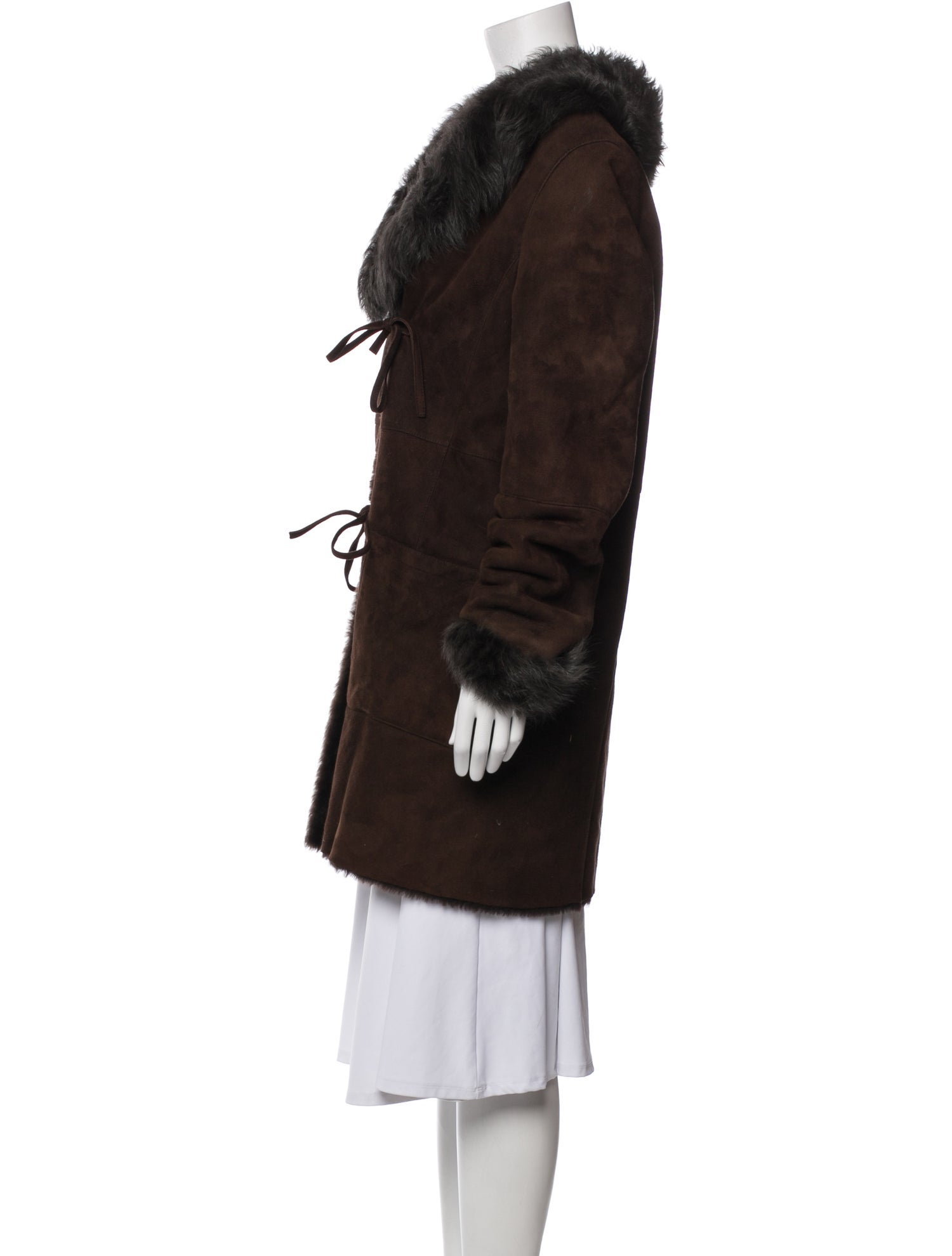 Bogner Lambskin Faux Fur Coat