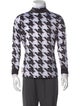 Bogner Houndstooth Print Mock Neck Sweatshirt