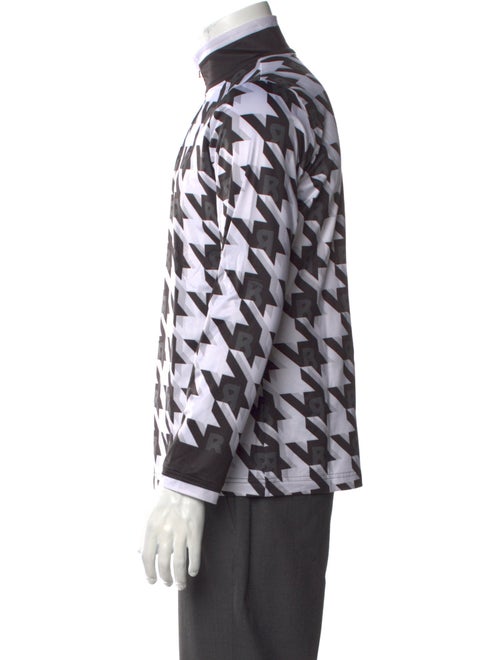 Bogner Houndstooth Print Mock Neck Sweatshirt