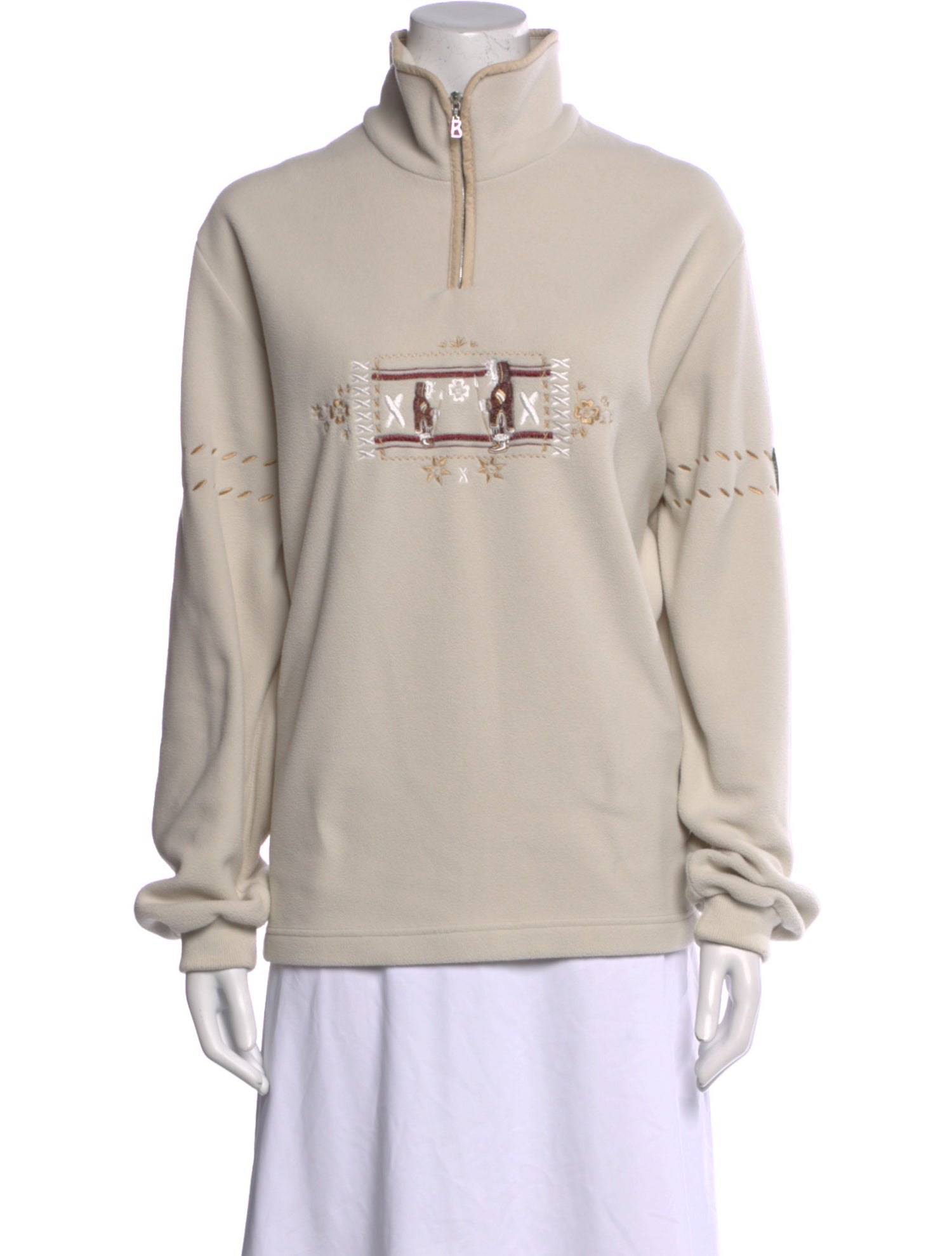 Bogner Graphic Print Mock Neck Sweatshirt