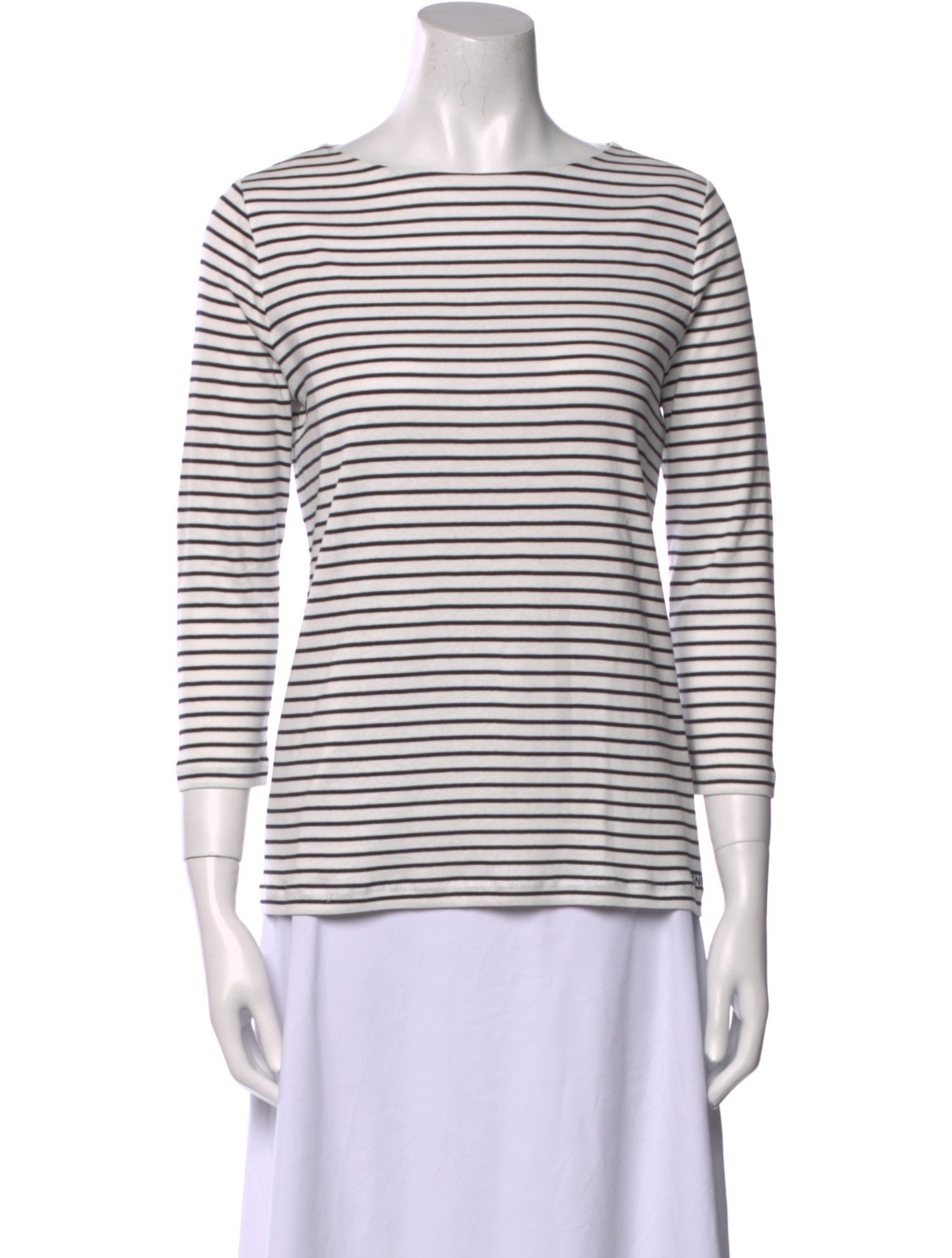 Bogner Striped Bateau Neckline Sweatshirt