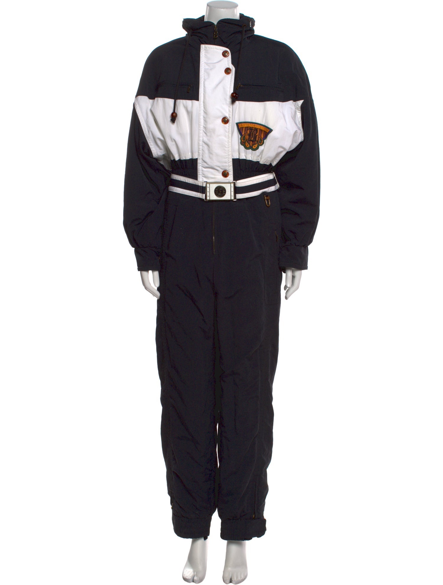 Bogner Colorblock Pattern Mock Neck Jumpsuit