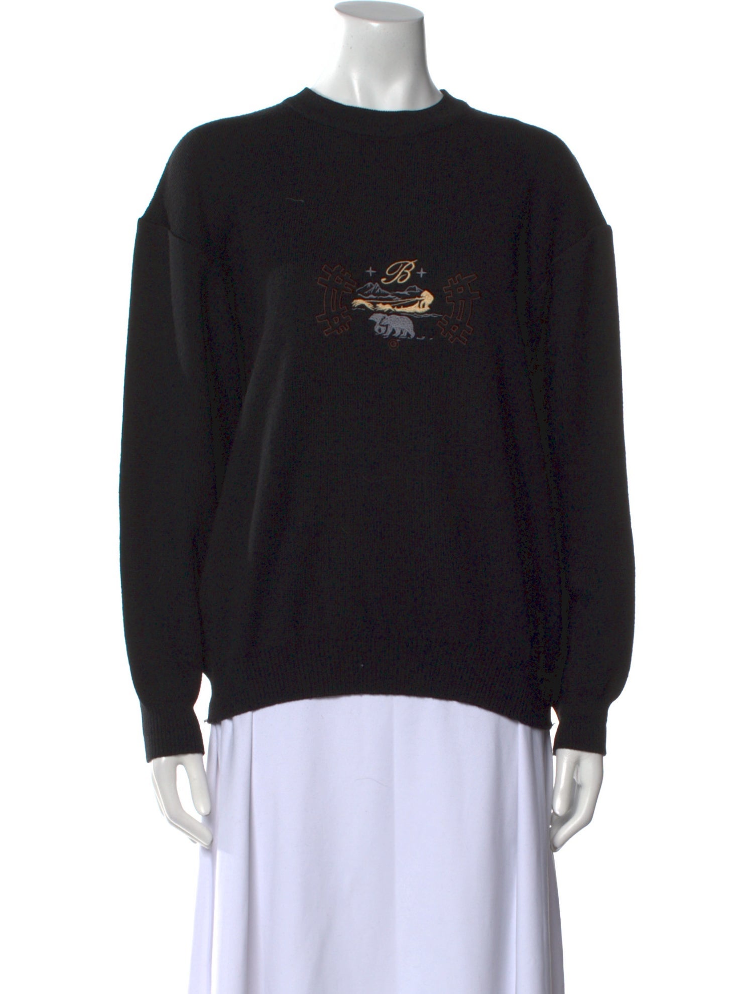 Bogner Graphic Print Crew Neck Sweater