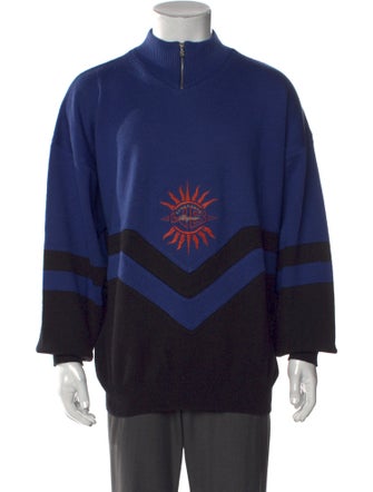 Bogner Graphic Print Mock Neck Pullover