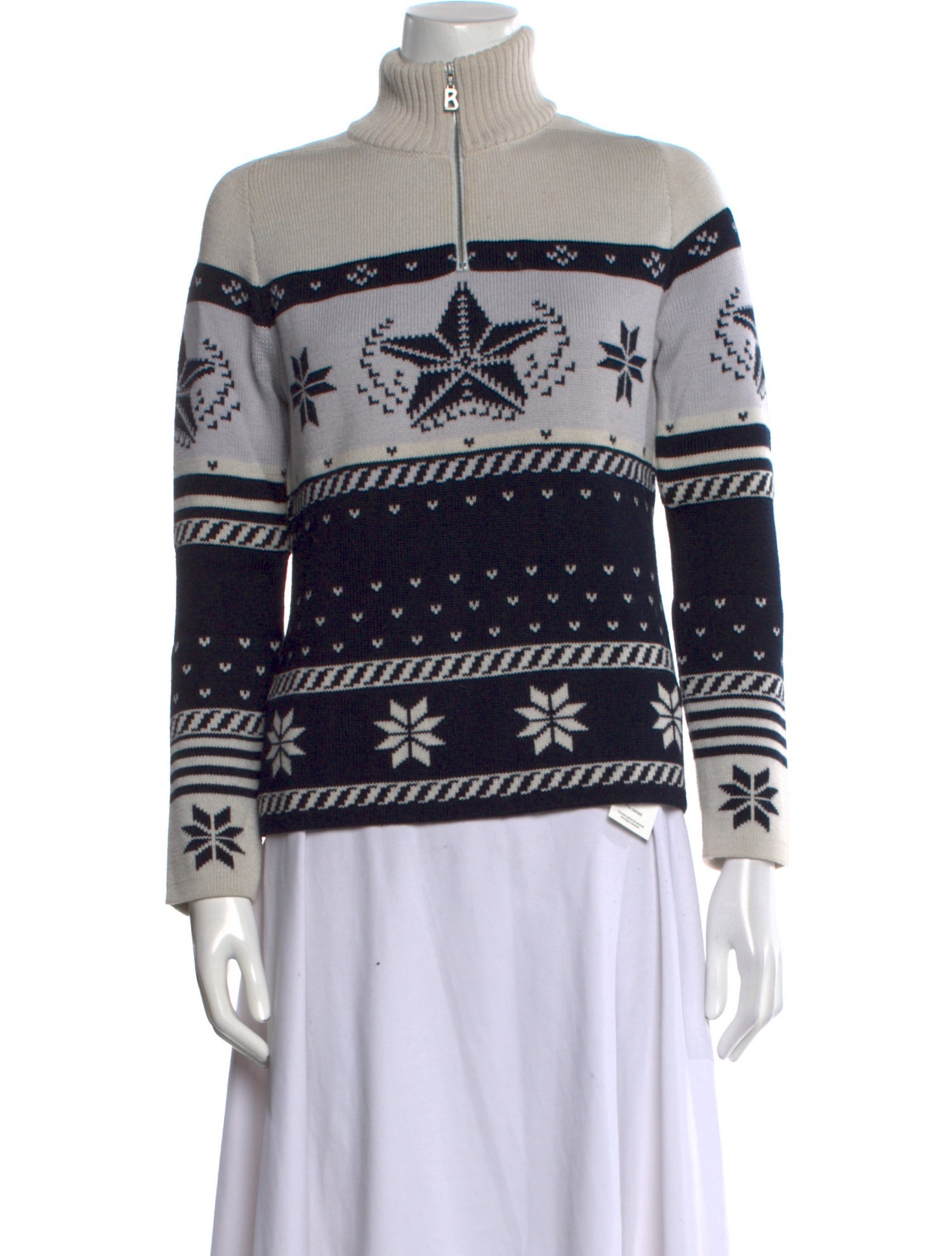 Bogner Virgin Wool Printed Sweater