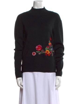 Bogner Virgin Wool Floral Print Sweater