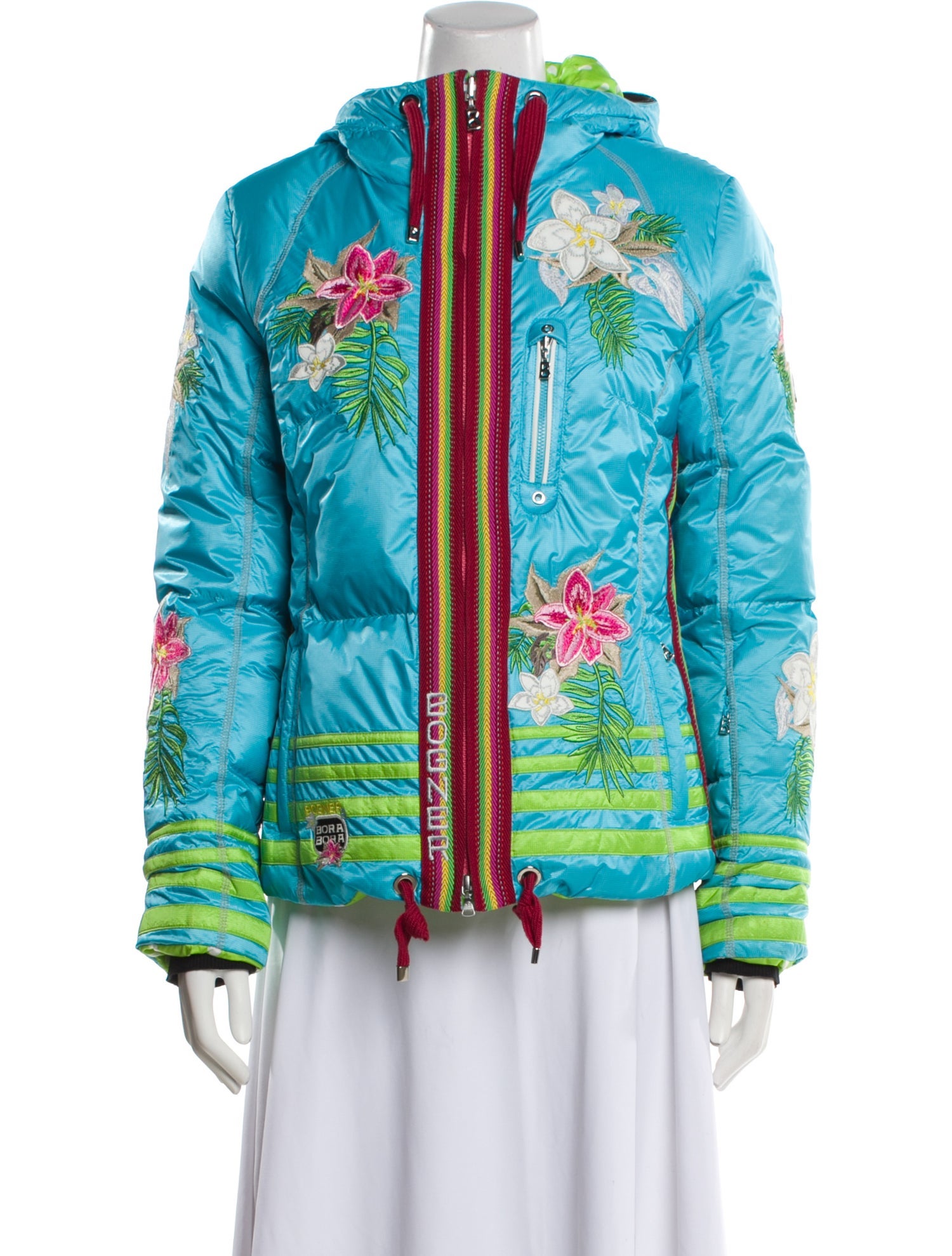 Bogner Nylon Floral Print Down Coat