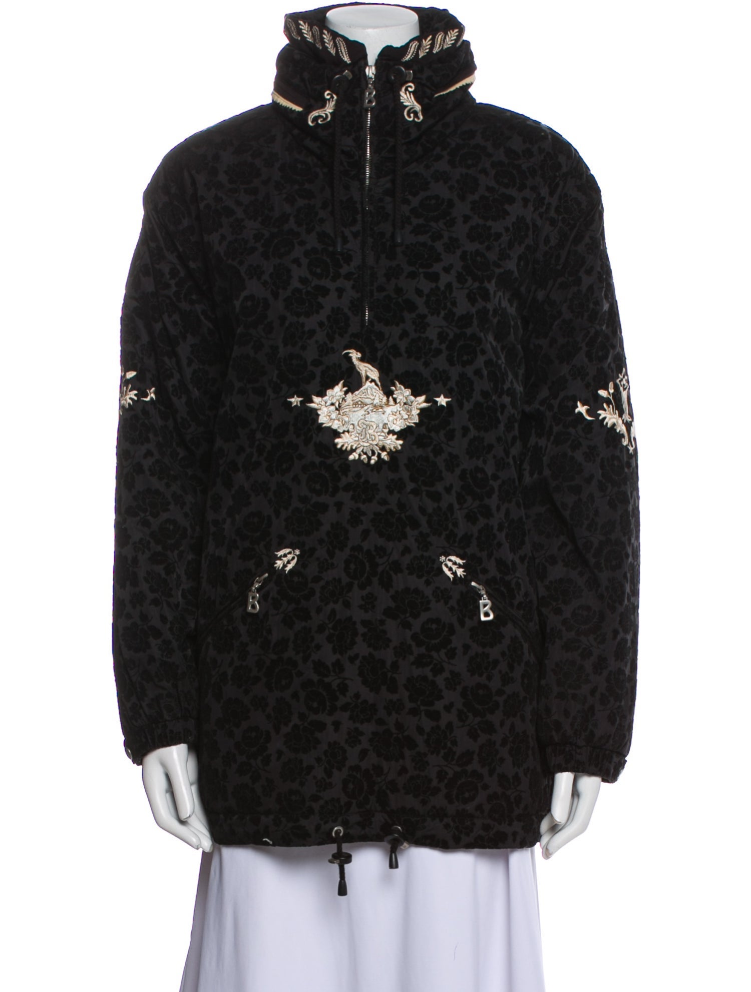 Bogner Nylon Animal Print Faux Fur Coat