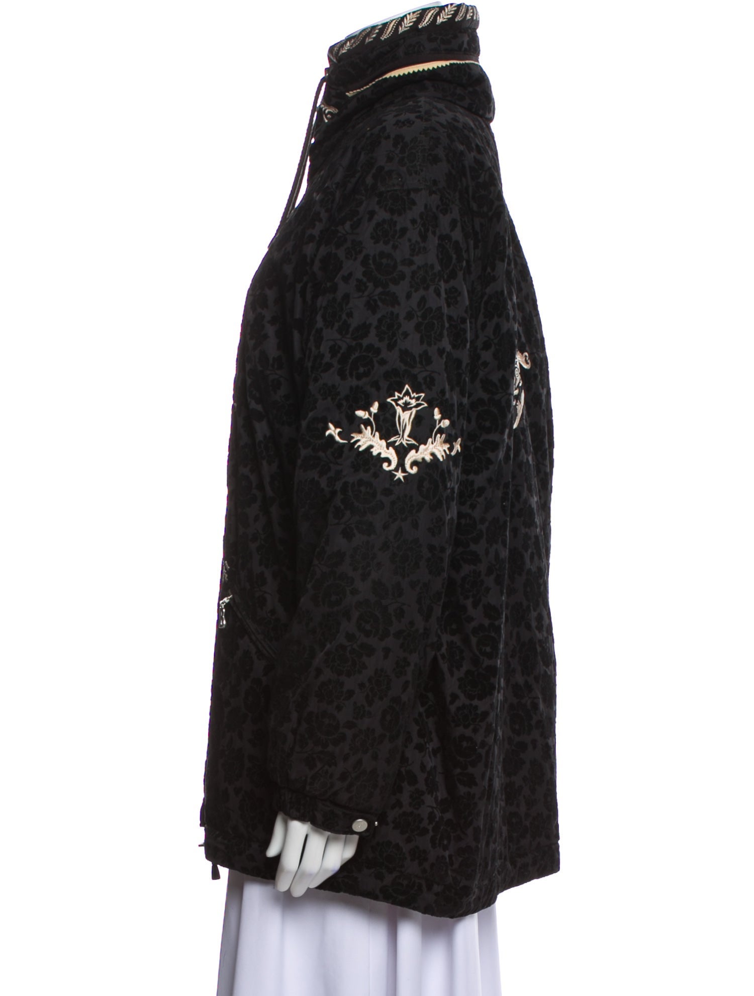 Bogner Nylon Animal Print Faux Fur Coat