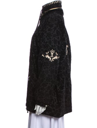 Bogner Nylon Animal Print Faux Fur Coat