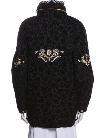 Bogner Nylon Animal Print Faux Fur Coat