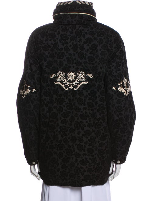 Bogner Nylon Animal Print Faux Fur Coat