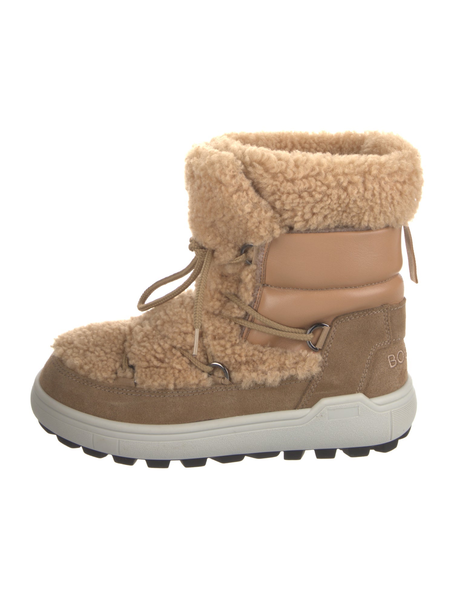 Bogner Suede Leather Trim Embellishment Lace-Up Boots