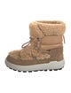 Bogner Suede Leather Trim Embellishment Lace-Up Boots