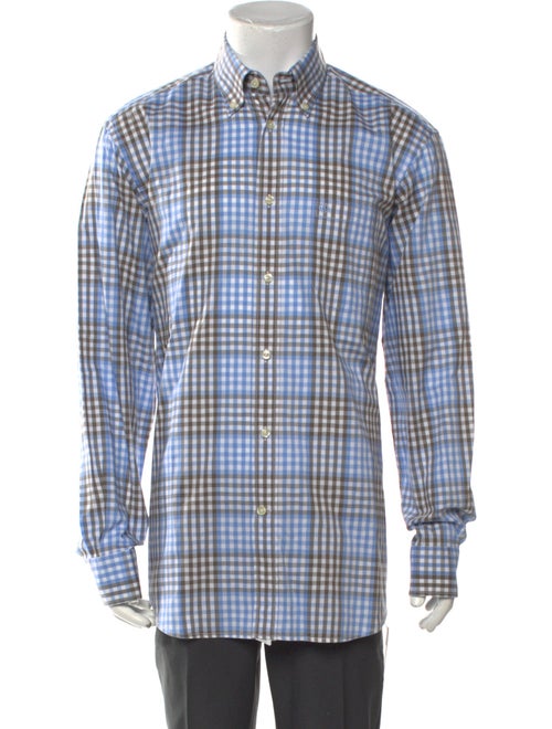 Bogner Plaid Print Long Sleeve Dress Shirt