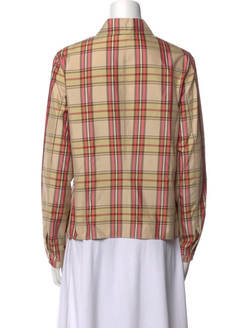 Bogner Plaid Print Long Sleeve Button-Up Top
