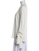 Bogner Mock Neck Long Sleeve Button-Up Top