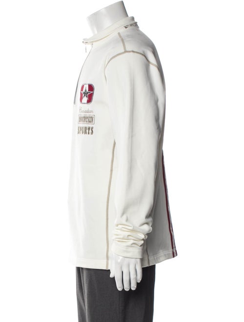 Bogner Graphic Print Mock Neck Polo Sweater