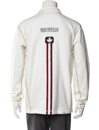 Bogner Graphic Print Mock Neck Polo Sweater