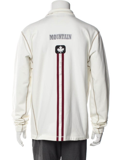 Bogner Graphic Print Mock Neck Polo Sweater