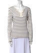 Bogner Striped V-Neck Top