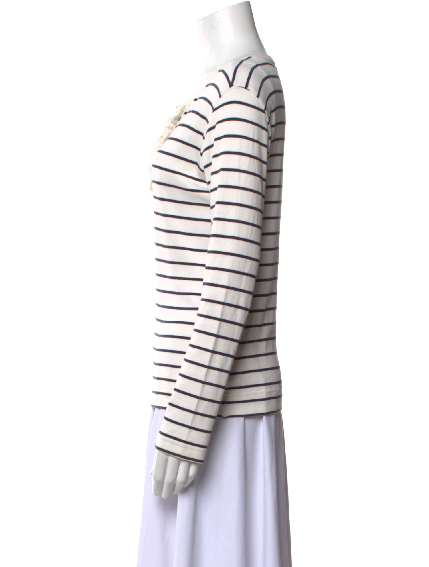 Bogner Striped V-Neck Top