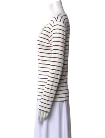 Bogner Striped V-Neck Top