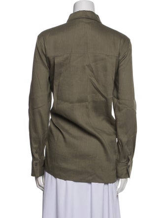 Bogner Linen Long Sleeve Button-Up Top