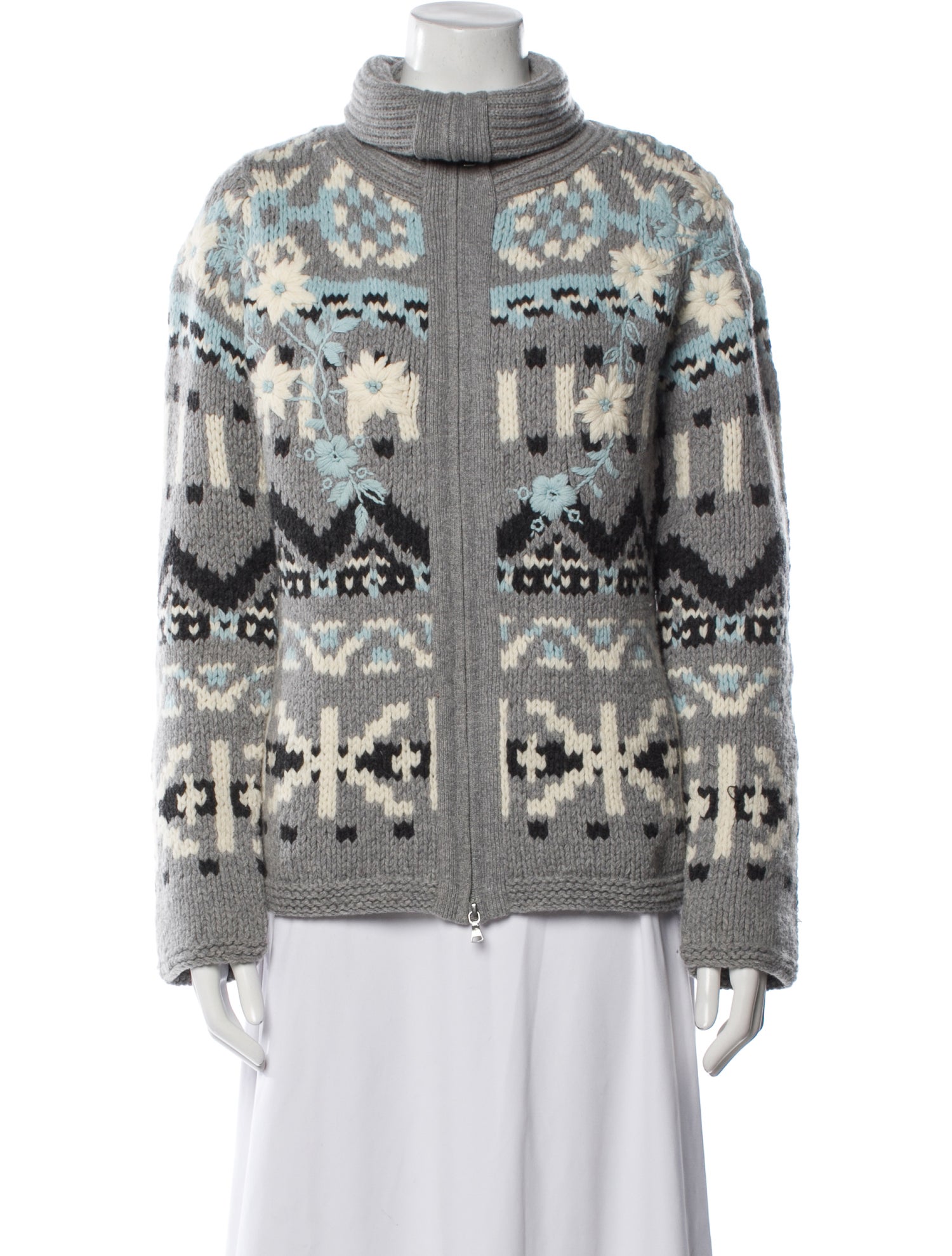 Bogner Virgin Wool Printed Sweater