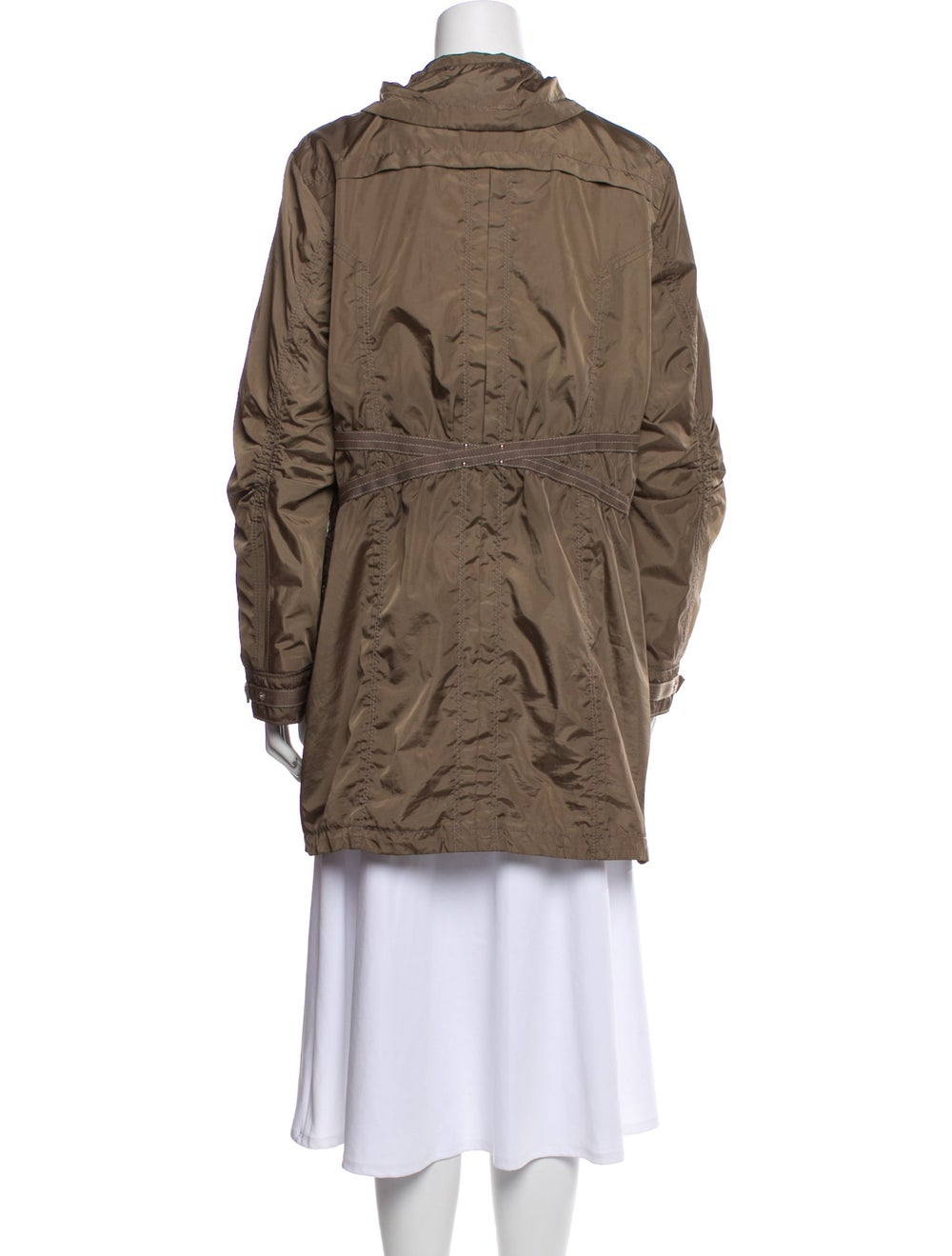 Bogner Utility Jacket Brown Ruffle Embellishment … - image 3