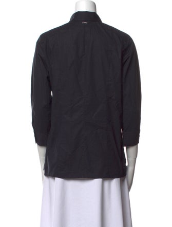 Bogner Three-Quarter Sleeve Button-Up Top