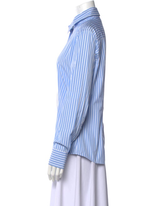 Bogner Striped Long Sleeve Button-Up Top