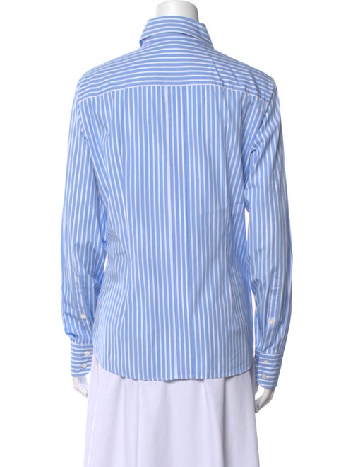 Bogner Striped Long Sleeve Button-Up Top
