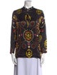 Bogner Silk Printed Button-Up Top