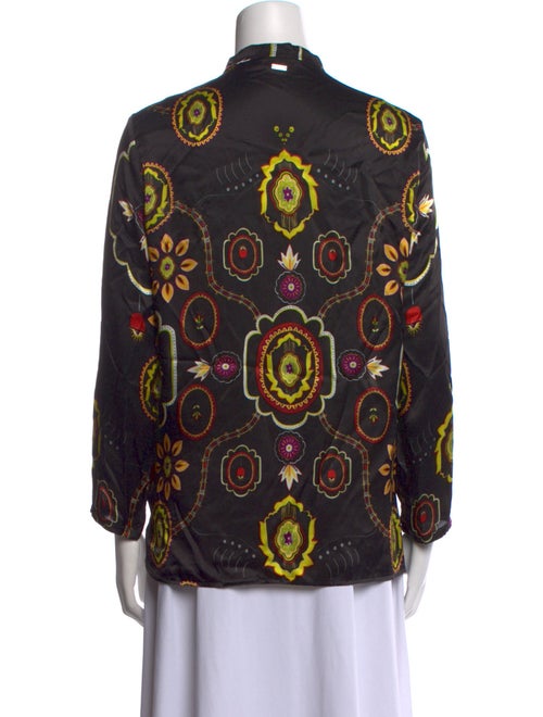 Bogner Silk Printed Button-Up Top