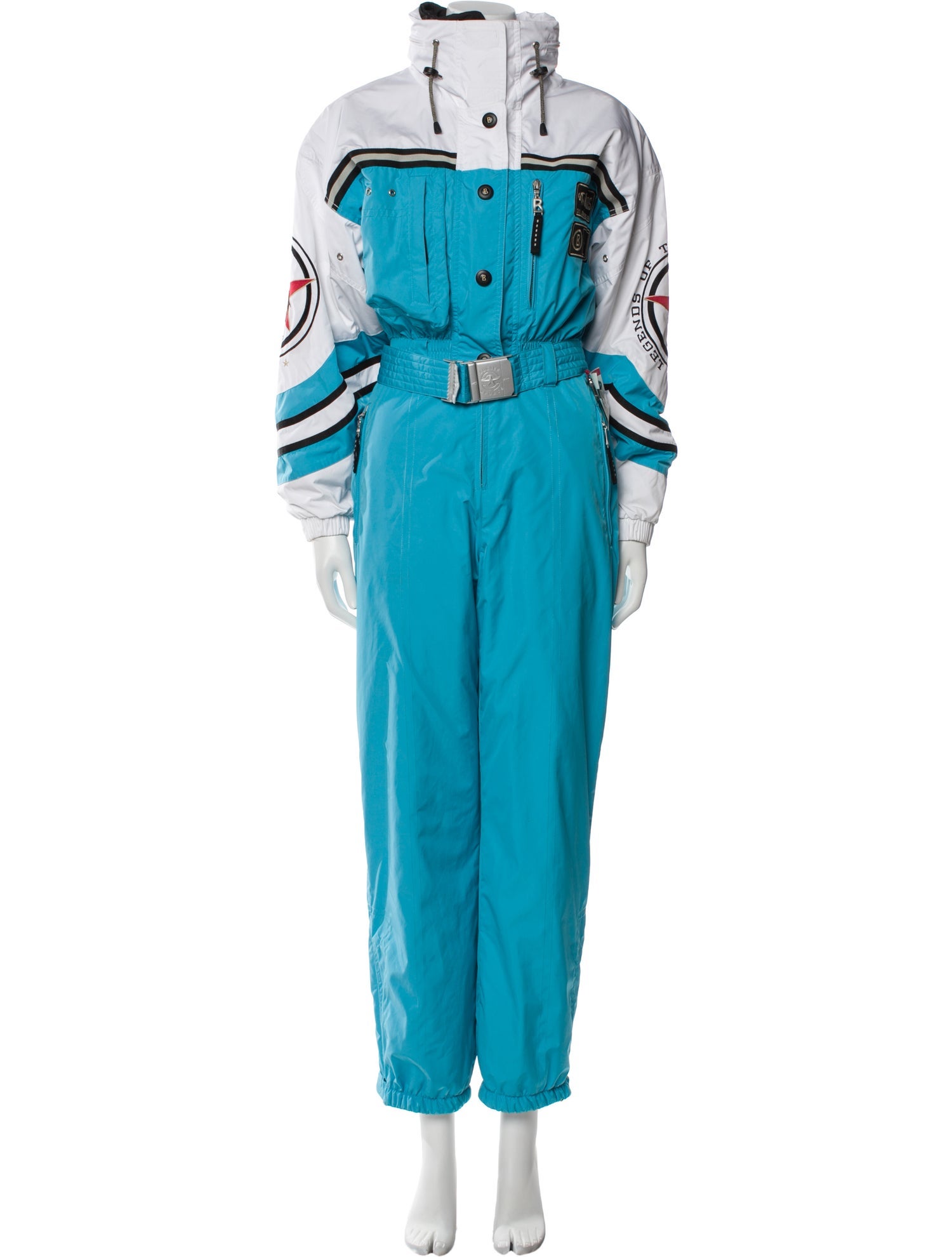 Bogner Colorblock Pattern Turtleneck Jumpsuit